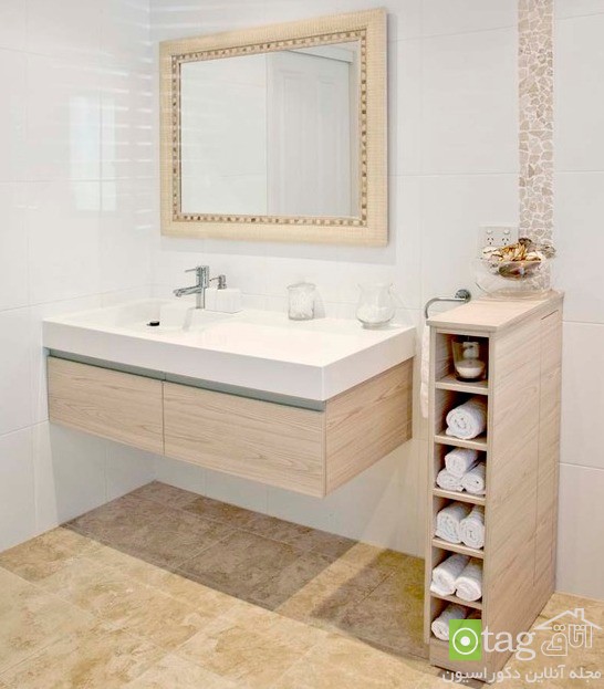 مدل کابینت حمام و سرویس بهداشتی ساخته شده از ام دی اف و چوب مدل کابینت حمام و سرویس بهداشتی ساخته شده از ام دی اف و چوب