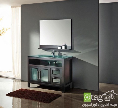 مدل کابینت حمام و سرویس بهداشتی ساخته شده از ام دی اف و چوب مدل کابینت حمام و سرویس بهداشتی ساخته شده از ام دی اف و چوب
