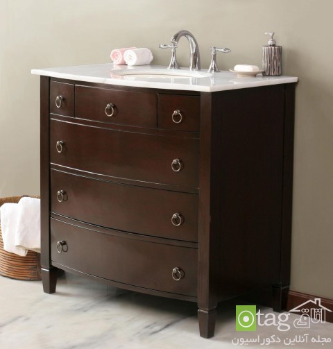 مدل کابینت حمام و سرویس بهداشتی ساخته شده از ام دی اف و چوب مدل کابینت حمام و سرویس بهداشتی ساخته شده از ام دی اف و چوب