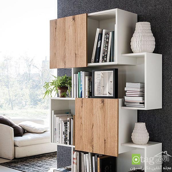 26 مدل قفسه کتاب [ مدرن ] برای اتاق نشیمن و اتاق خواب سال 1400