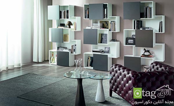 26 مدل قفسه کتاب [ مدرن ] برای اتاق نشیمن و اتاق خواب سال 1400