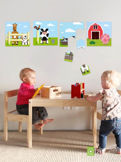 زیباترین طرحهای برچسب دیواری اتاق کودک - استیکر