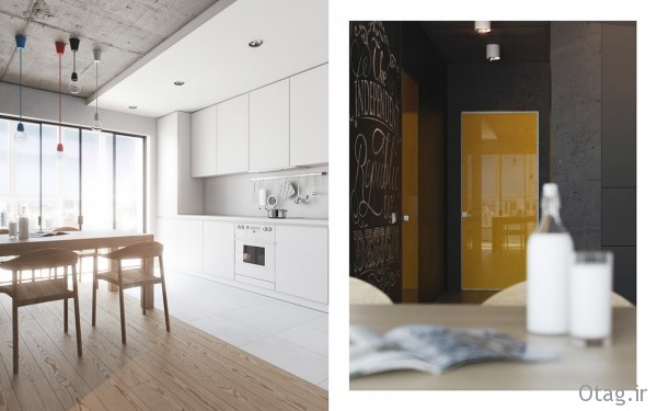 طراحی خلاقانه نمای داخلی آپارتمان مدرن