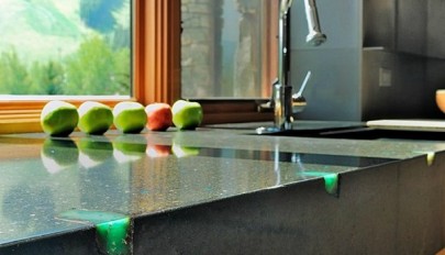 آشنایی با مدل های شیک سنگ کابینت آشپزخانه ساخته شده از بتن