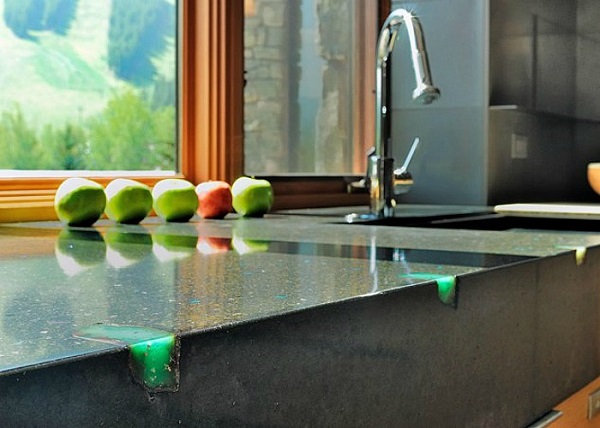 آشنایی با مدل های شیک سنگ کابینت آشپزخانه ساخته شده از بتن