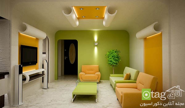  آشنایی با تناژ های شیک و زیبا از رنگ سبز در اتاق نشیمن