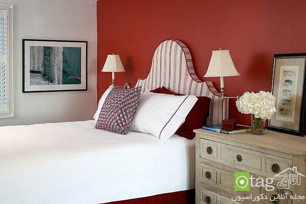 مدل های بسیار شیک و جدید رنگ قرمز در اتاق خواب / عکس 2015