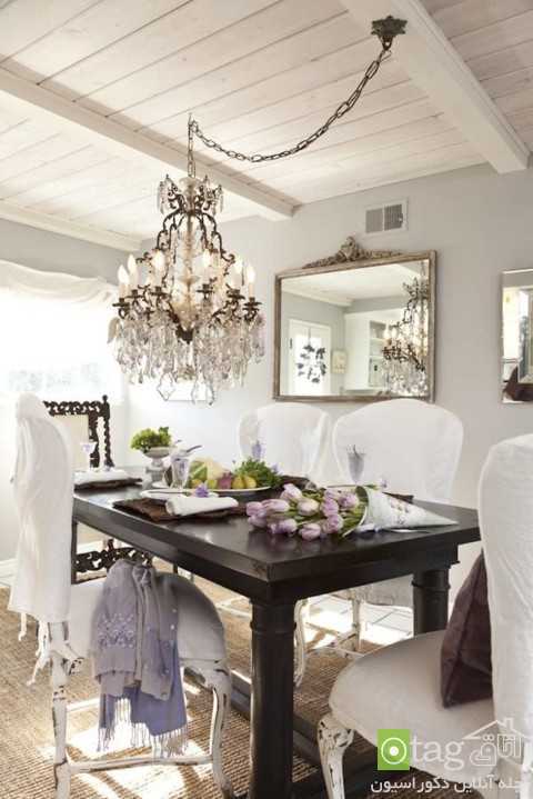 مدل لوستر بالای میز ناهارخوری در سبک های مدرن، امروزی و کلاسیک