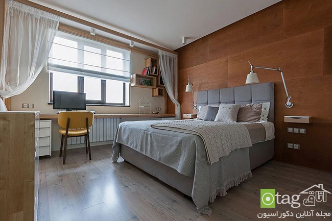 مدل پارتیشن چوبی برای دکوراسیون داخلی آپارتمان مسکونی کوچک