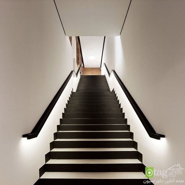 مدل های جدید نورپردازی و روشنایی راه پله با چراغ ال ایی دی