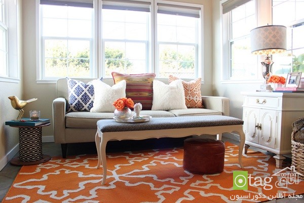 مدل فرش و قالی برای دکوراسیون اتاق نشیمن و پذیرایی خانه
