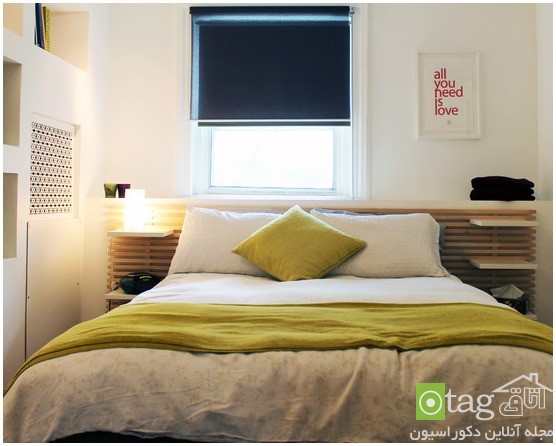 طراحی دکوراسیون اتاق خواب بسیار کوچک در واحد های آپارتمانی