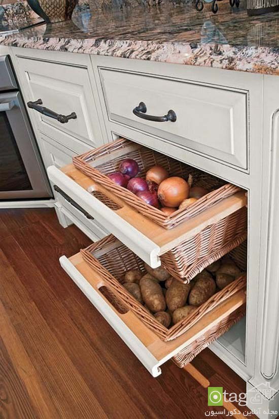مدل های کابینت جامیوه ای و سبزیجات در آشپزخانه    