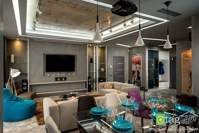 طراحی داخلی آپارتمان با تم فوتبالی مناسب بازیکنان حرفه ای