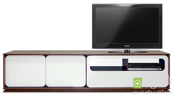 میز تلویزیون LCD مدرن در دکوراسیون نشیمن های شیک و زیبا