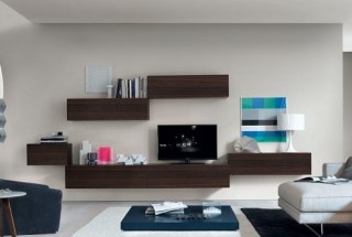 عکس و طرح انواع مدل میز تلویزیون دیواری شیک برای اتاق نشیمن