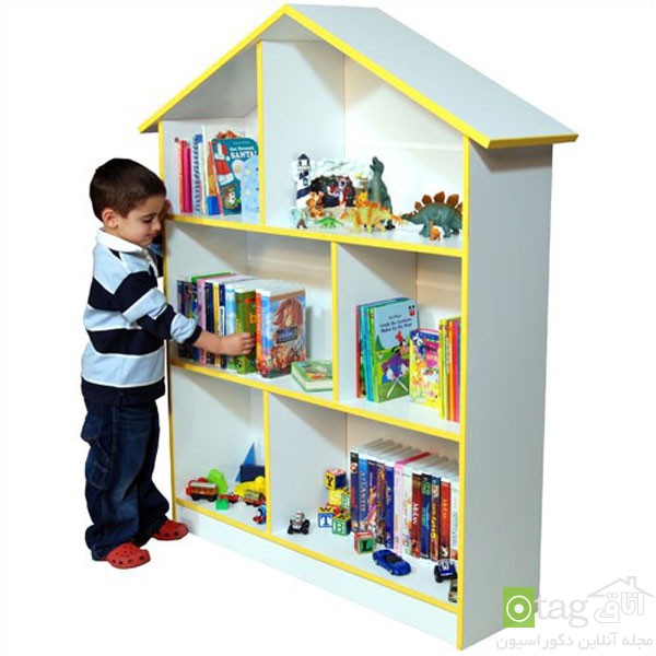 زیباترین مدل های قفسه و کتابخانه کودکان [مدل های جدید اتاق کودک]