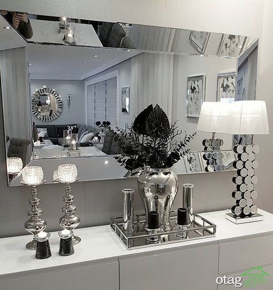 خرید 25 مدل آینه اتاق پذیرایی بسیار زیبا و مدرن ارزان