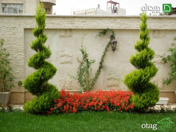 25 مدل تزیین دکوراسیون باغچه حیاط با گل و گیاهان استوایی