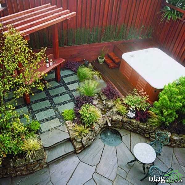 25 مدل تزیین دکوراسیون باغچه حیاط با گل و گیاهان استوایی
