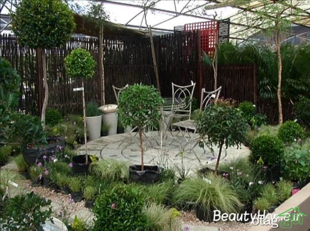 25 مدل تزیین دکوراسیون باغچه حیاط با گل و گیاهان استوایی