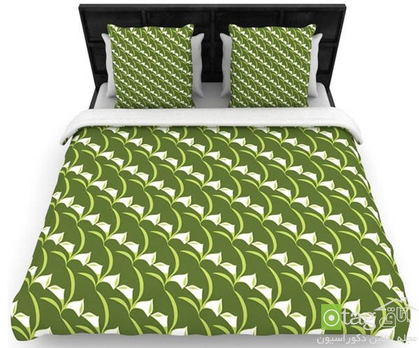 مدل های جدید روتختی سبز رنگ مناسب تخت خواب های دونفره