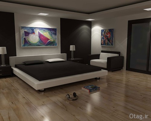 دکور اتاق خواب با چیدمانی ساده و فضایی آرامش بخش و زیبا