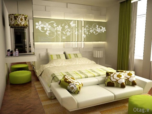 دکور اتاق خواب با چیدمانی ساده و فضایی آرامش بخش و زیبا
