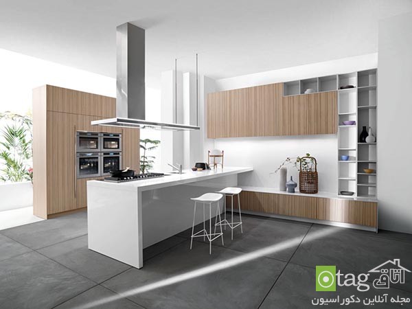 36 مدل کابینت سفید و چوبی آشپزخانه مدرن [در سال جدید]