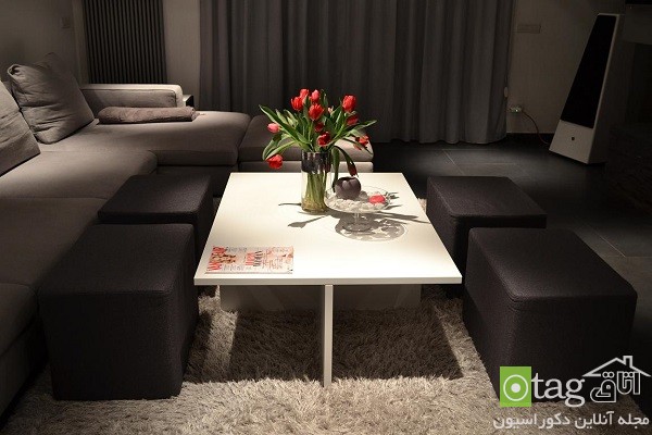مدل میز جلو مبلی مدرن و زیبا مناسب اتاق نشیمن و پذیرایی