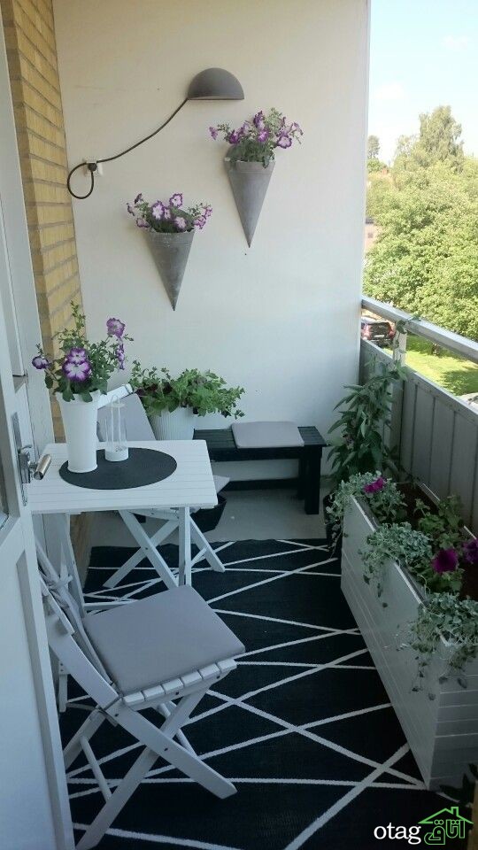 37 مدل تزئین دکوراسیون بالکن کوچک زیبا و شیک [در سال جدید]