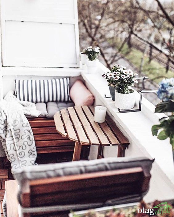 37 مدل تزئین دکوراسیون بالکن کوچک زیبا و شیک [در سال جدید]