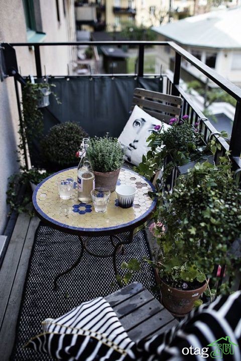 37 مدل تزئین دکوراسیون بالکن کوچک زیبا و شیک [در سال جدید]