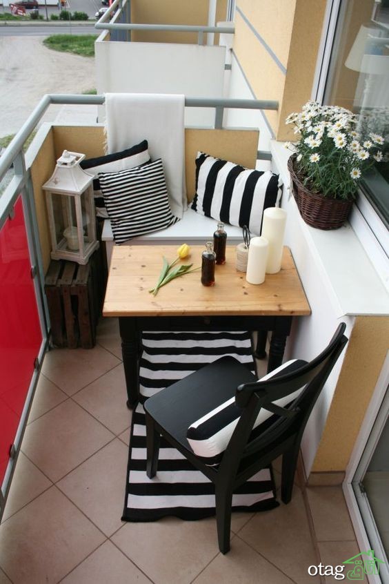 37 مدل تزئین دکوراسیون بالکن کوچک زیبا و شیک [در سال جدید]