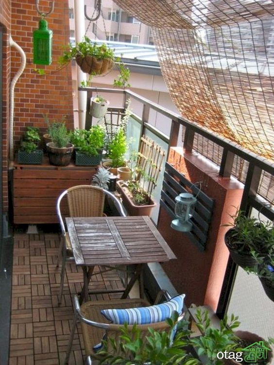 37 مدل تزئین دکوراسیون بالکن کوچک زیبا و شیک [در سال جدید]