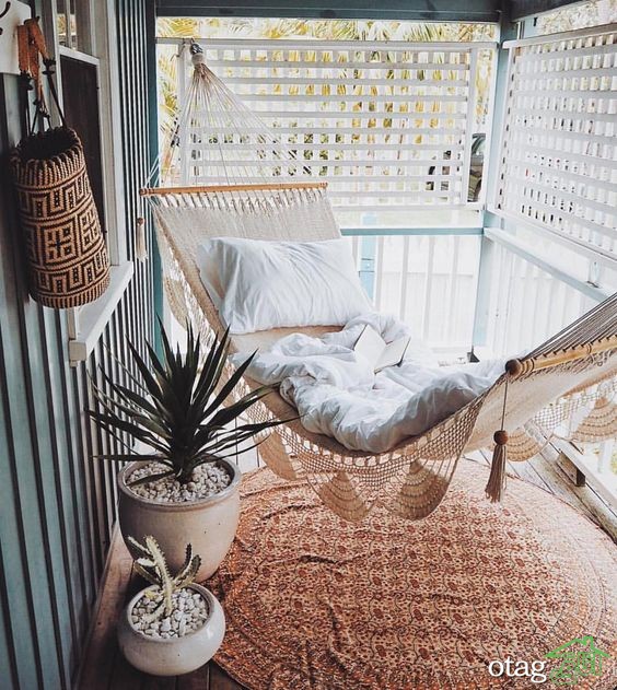 37 مدل تزئین دکوراسیون بالکن کوچک زیبا و شیک [در سال جدید]