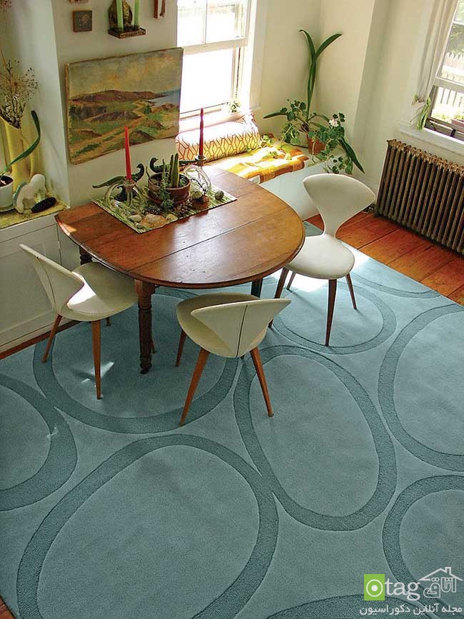 راهنمای انتخاب فرش و قالی زیبا مناسب زیر میز ناهارخوری