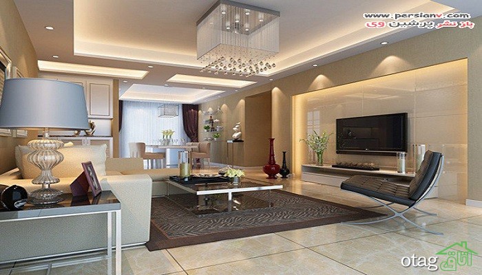 28 نمونه طرح و مدل سقف پذیرایی / مدل گچبری و کناف مدرن [در سال جدید]