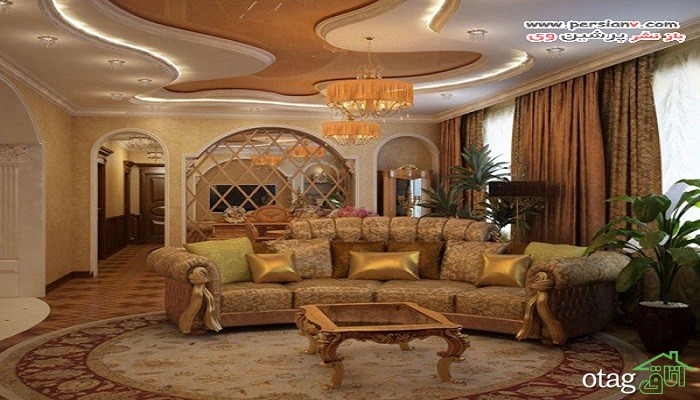 28 نمونه طرح و مدل سقف پذیرایی / مدل گچبری و کناف مدرن [در سال جدید]