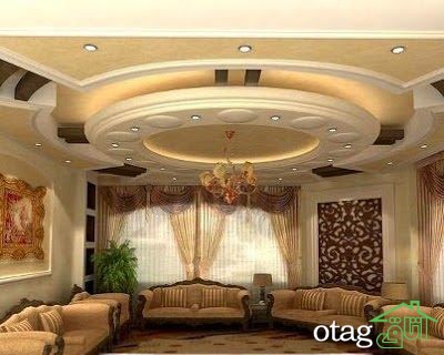 38 مدل گچ کاری سقف اتاق پذیرایی بسیار زیبا و بی نظیر