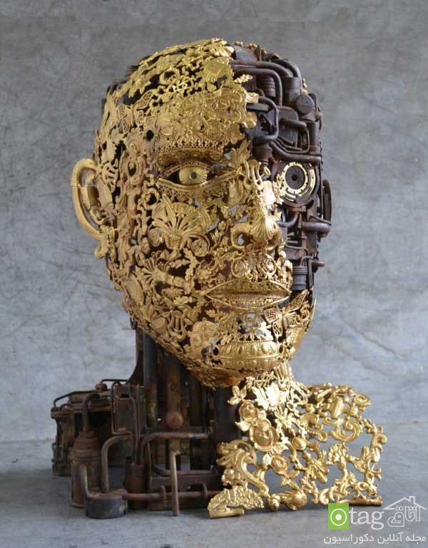 مدل مجسمه دکوری و زینتی زیبا ساخته شده با فلز مفرغ
