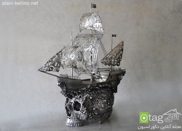 مدل مجسمه دکوری و زینتی زیبا ساخته شده با فلز مفرغ