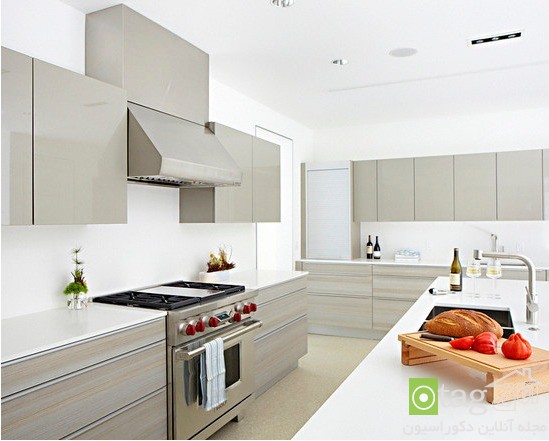 نمونه طرحهای زیبا از مدل کابینت های گلاس آشپزخانه مدرن