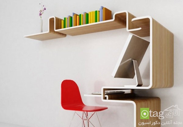 انواع طراحی و عکس مدل کتابخانه خانگی چوبی و دکوری