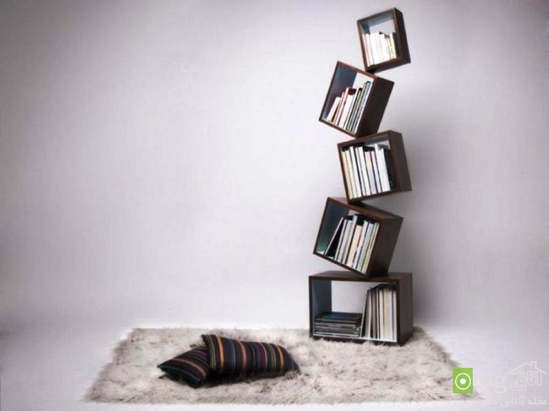 انواع طراحی و عکس مدل کتابخانه خانگی چوبی و دکوری