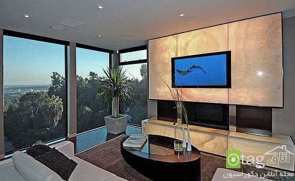 راهنمای طراحی دیوار پشت تلویزیون با ایده های جذاب و شیک