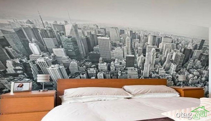48 مدل کاغذ دیواری اتاق خواب [ فوق لوکس ] با رنگ شاد و زیبا – 1400