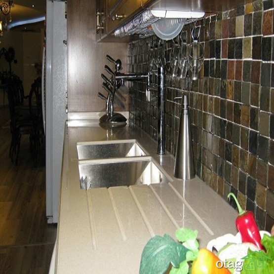 29 مدل جدید چیدمان کاشی آشپزخانه [ مدرن و شیک ] با رنگ های خاص