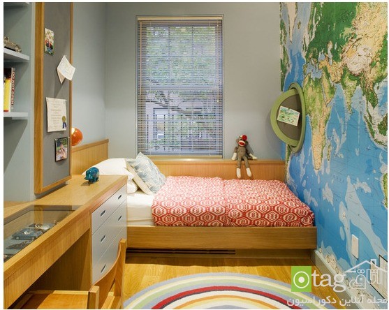 دکوراسیون و چیدمان سرویس خواب اتاق کودک با رنگهای شاد