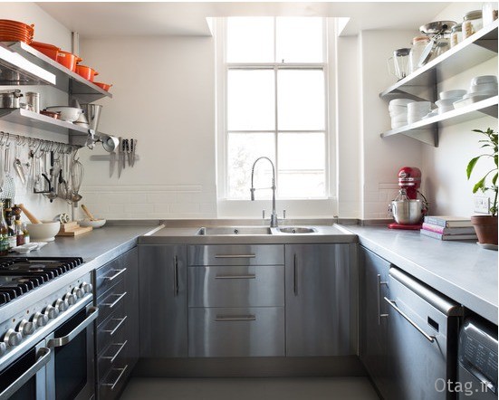 عکس کابینت آشپزخانه در مدل های جدید چوبی، گلاس و فلزی